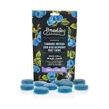 Smokiez Sour Blue Raspberry 10pk Gummies
