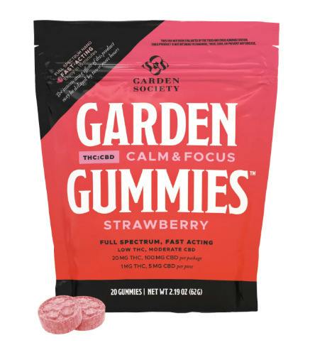GARDEN SOCIETY - Strawberry Gummies THC:CBD 20pk