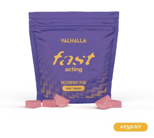 VALHALLA - Passionfruit Plum Fast Acting Gummy 10pk 100mg [H]
