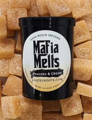 MAFIA MELTS - Peaches & Cream 10pk Hash Rosin Gummies [H]