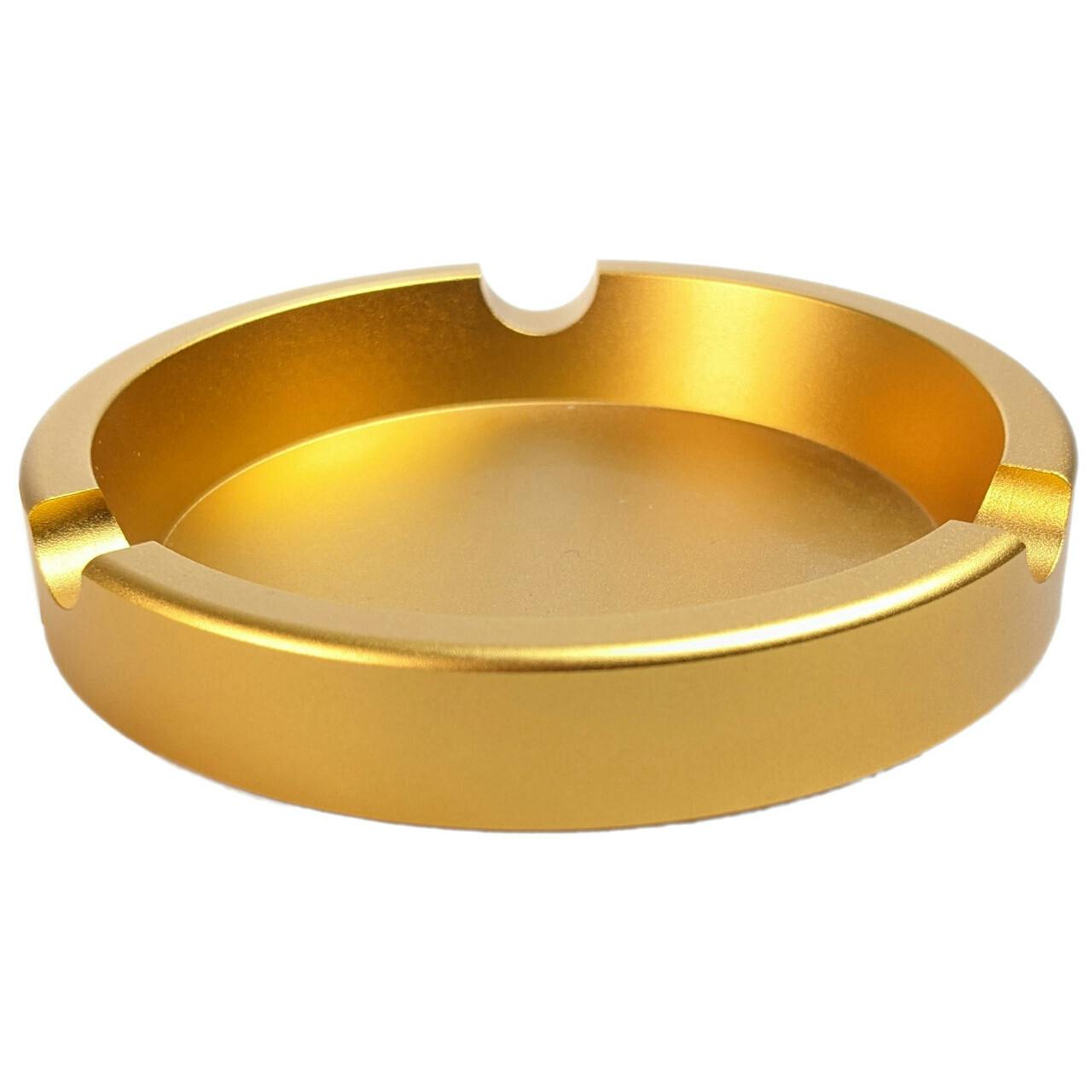 3.5" ALUMINUM ASHTRAY | GOLD