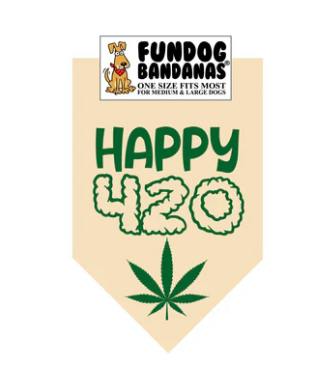PET BANDANA | HAPPY 420 | ONE SIZE