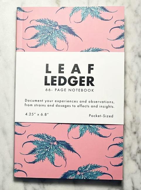 NOTEBOOK | LEAF LEDGER POCKET-SIZE (PINK AND TEAL))