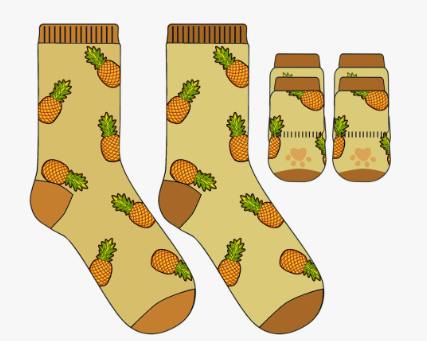PET & OWNER MATCHING SOCKS | YELLOW PINEAPPLES