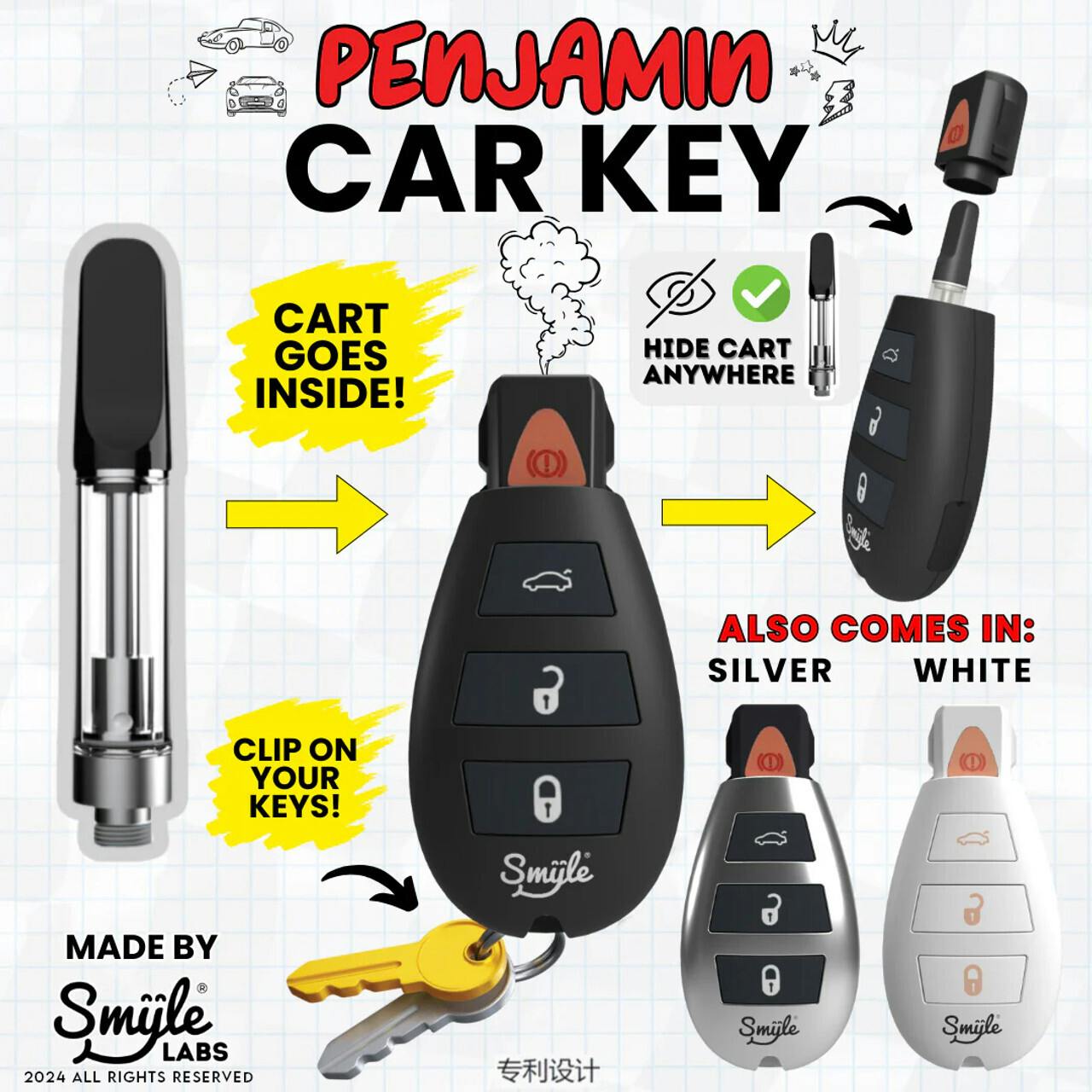 BATTERY | CAR KEY VAPE - One Size