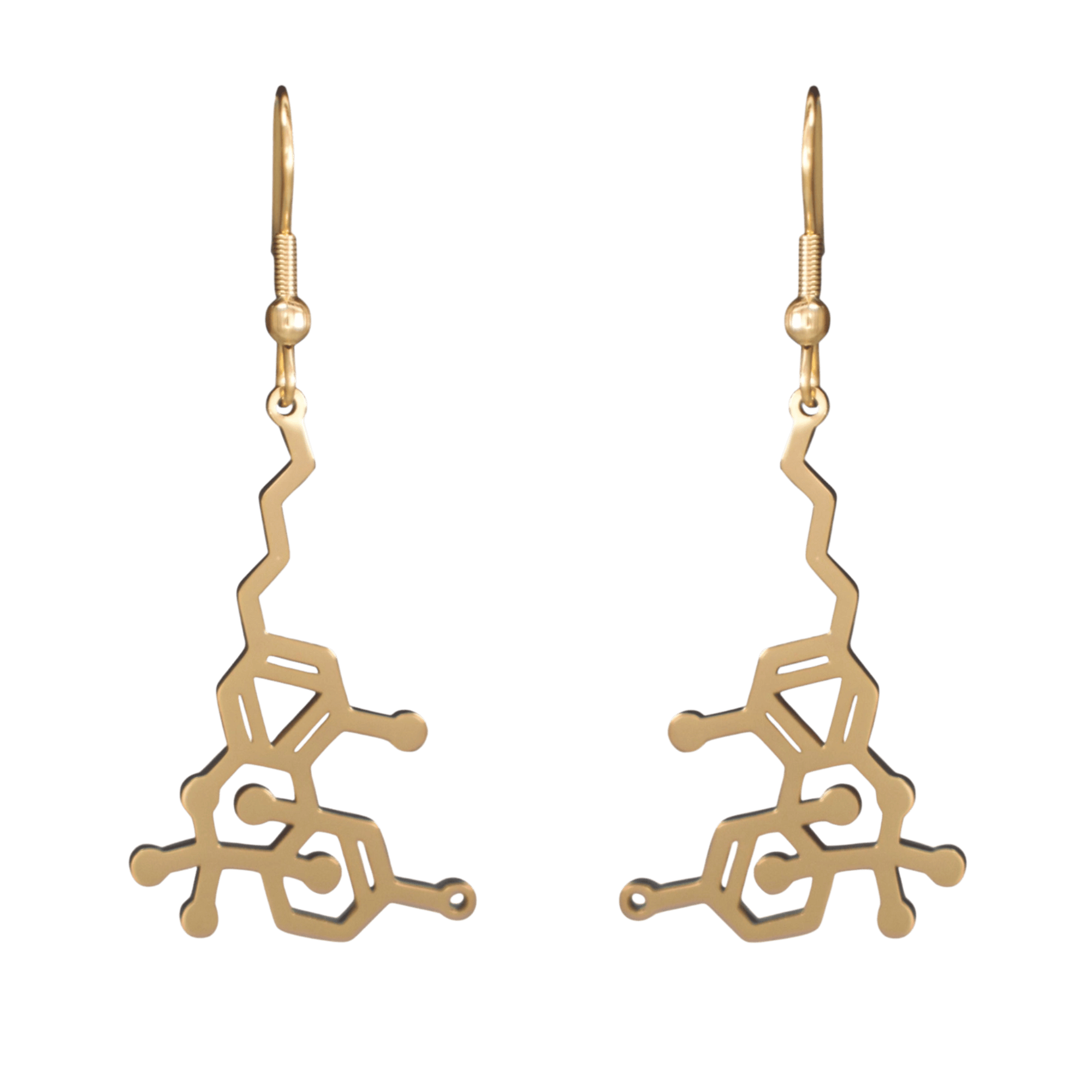 EARRINGS | THC MOLECULE | GOLD