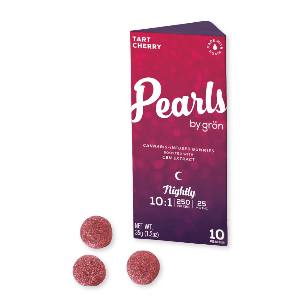 GUMMY | TART CHERRY PEARLS 10:1 CBN:THC | 25MG | 10PK