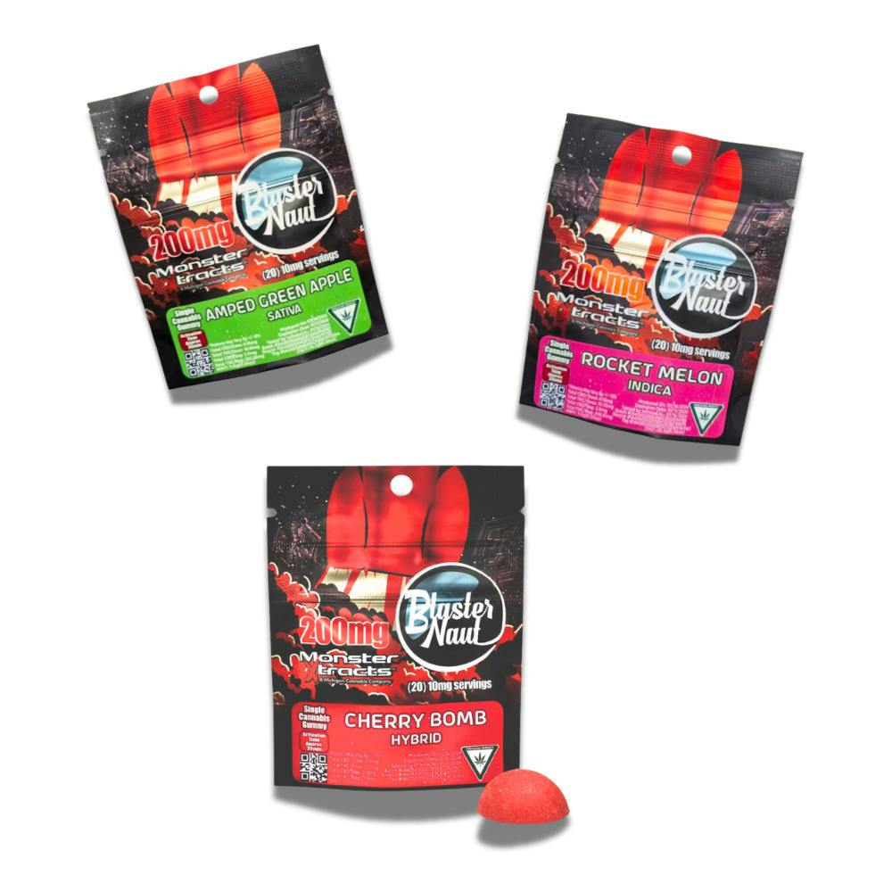 Monster X | Blasternaut Gummies | Amped Green Apple
