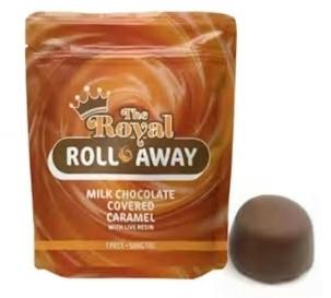 Royal Roll Away Chocolate Covered Caramel MACRO Live Resin Chocolate 1pk