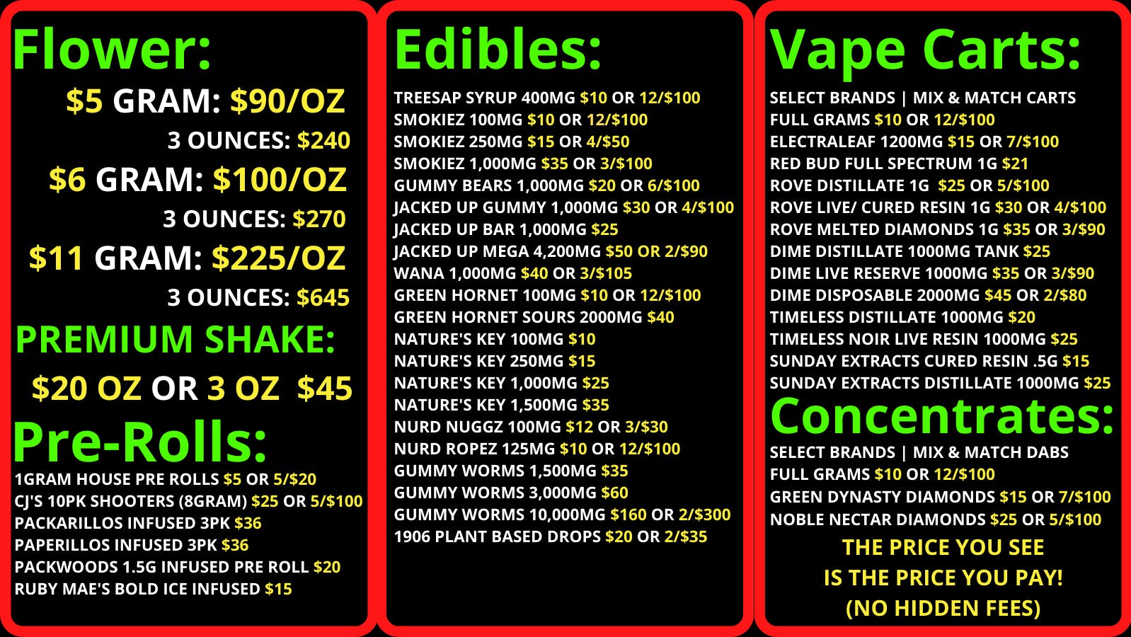 75/90 BUD OZ 10 CARTS/DABS at The Health Center Weedmaps
