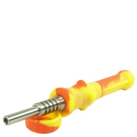 Silicone Dab Straw (Titanium Tip) - Regular