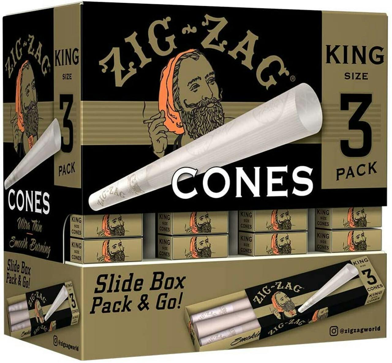 Zig Zag Pre-Rolled Cones King Size 3pk - Regular