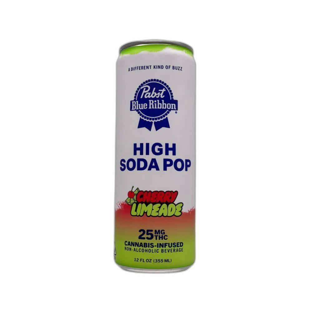 PABST BLUE RIBBON - INFUSED HIGH SODA 12FLOZ [25MG] CHERRY LIMEADE