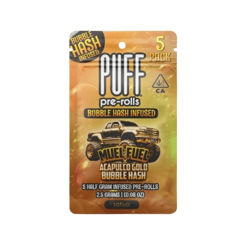 PUFF - BUBBLE HASH PREROLL 5PK [2.5G] MULE FUEL X ACAPULCO GOLD