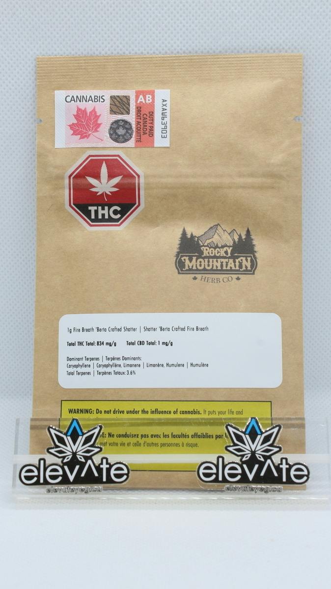 Rocky Mountain Herb Co. Fire Breath 'Berta Crafted Shatter 1g