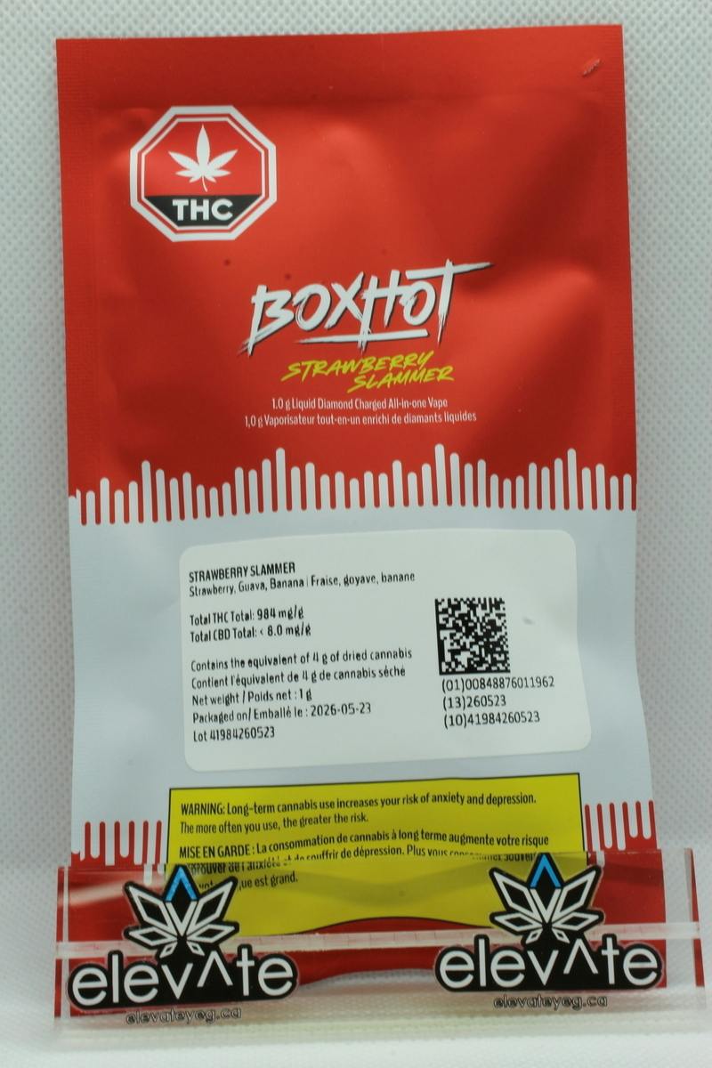 BOXHOT Strawberry Slammer Liquid Diamond AIO Disposable Vape 1g