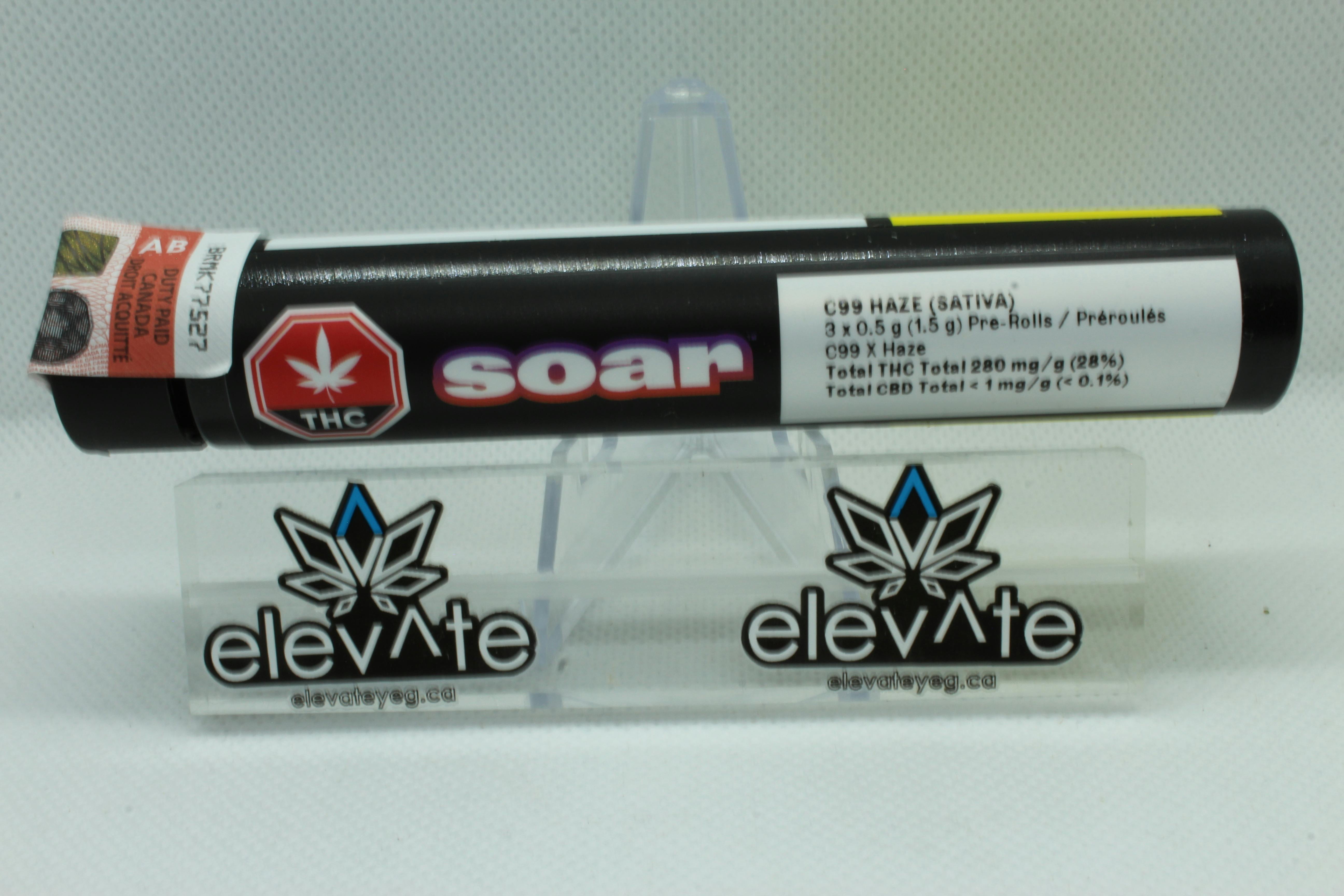 Soar C99 Haze 3 x 0.5g Pre Rolls