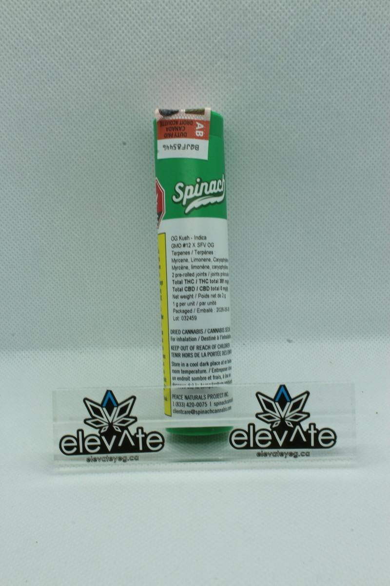 Spinach OG Kush Pre Rolls 2 x 1g