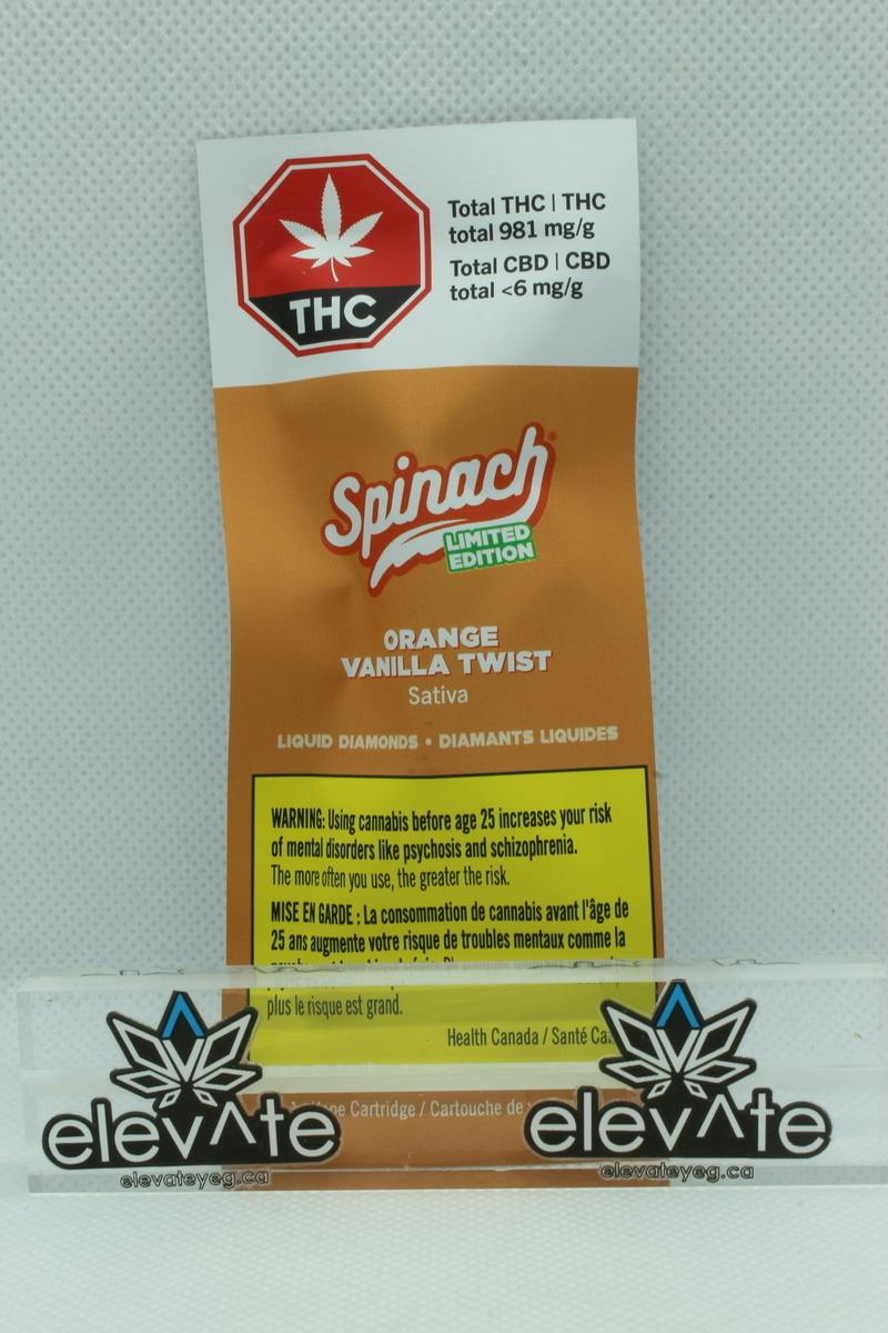 Spinach Orange Vanilla Twist Liquid Diamonds Vape Cart 1g