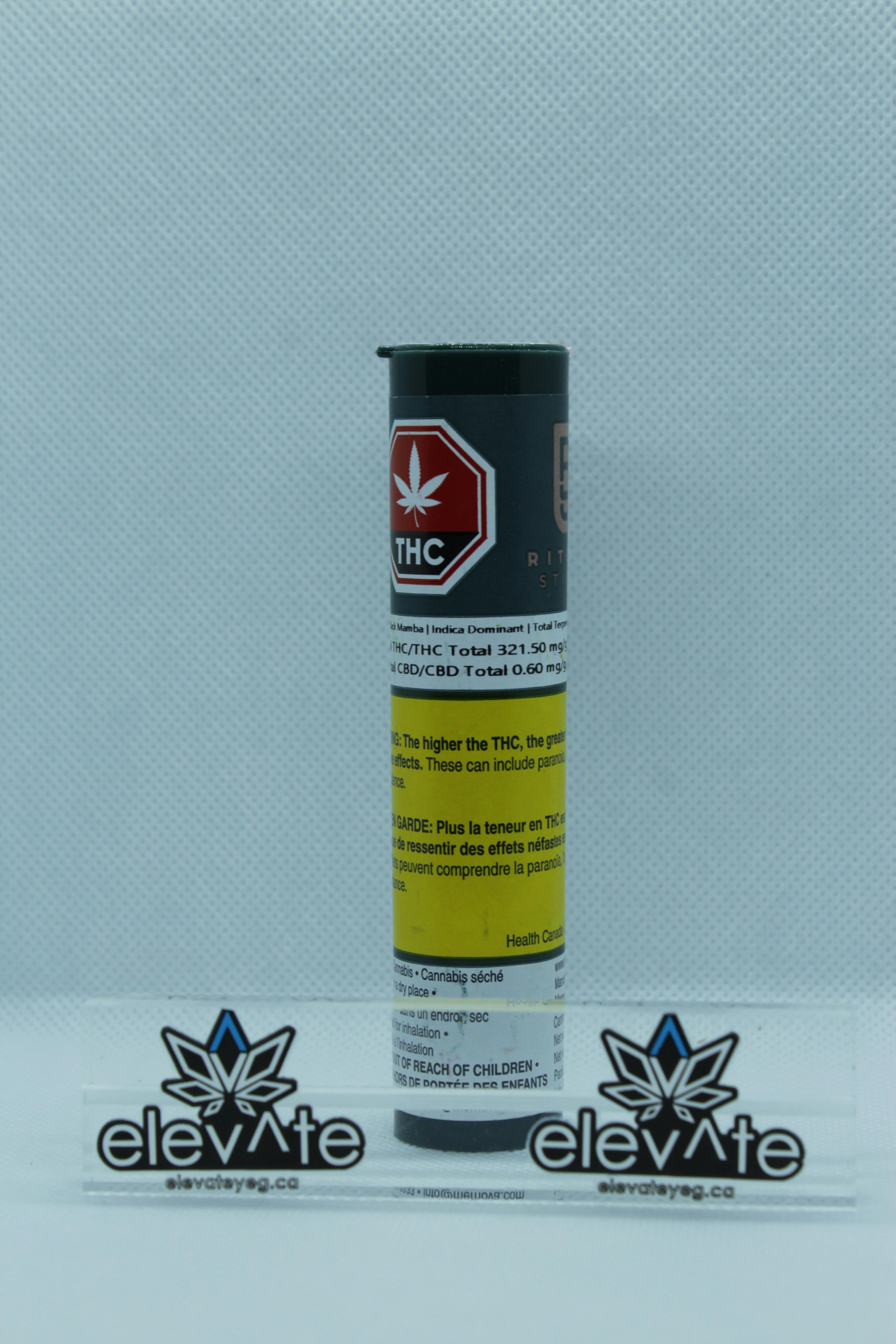 Ritual Sticks Black Mamba Pre Rolls 3 x 0.5g