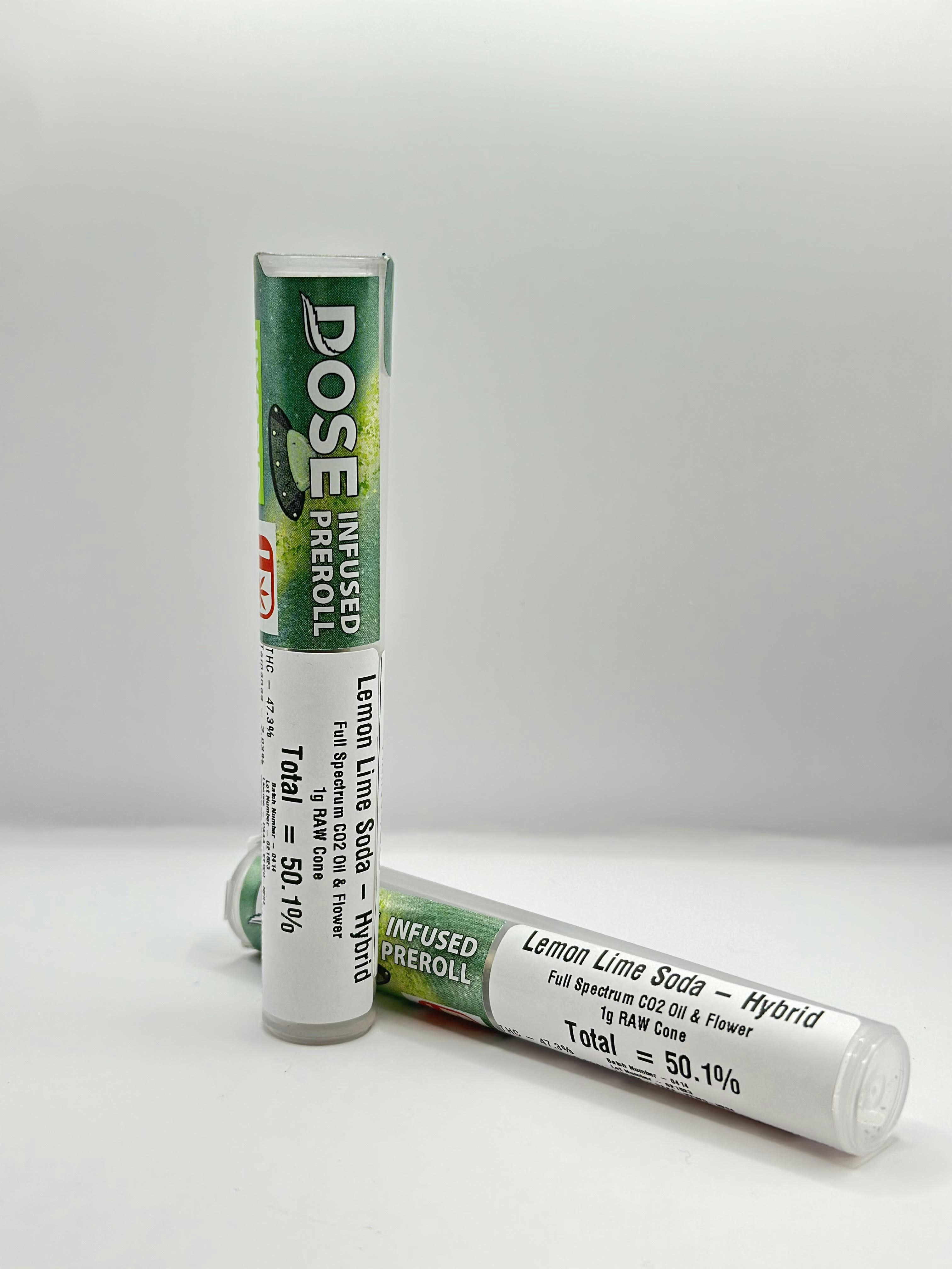 Dose- 1G Infused Preroll - Lemon Lime Soda