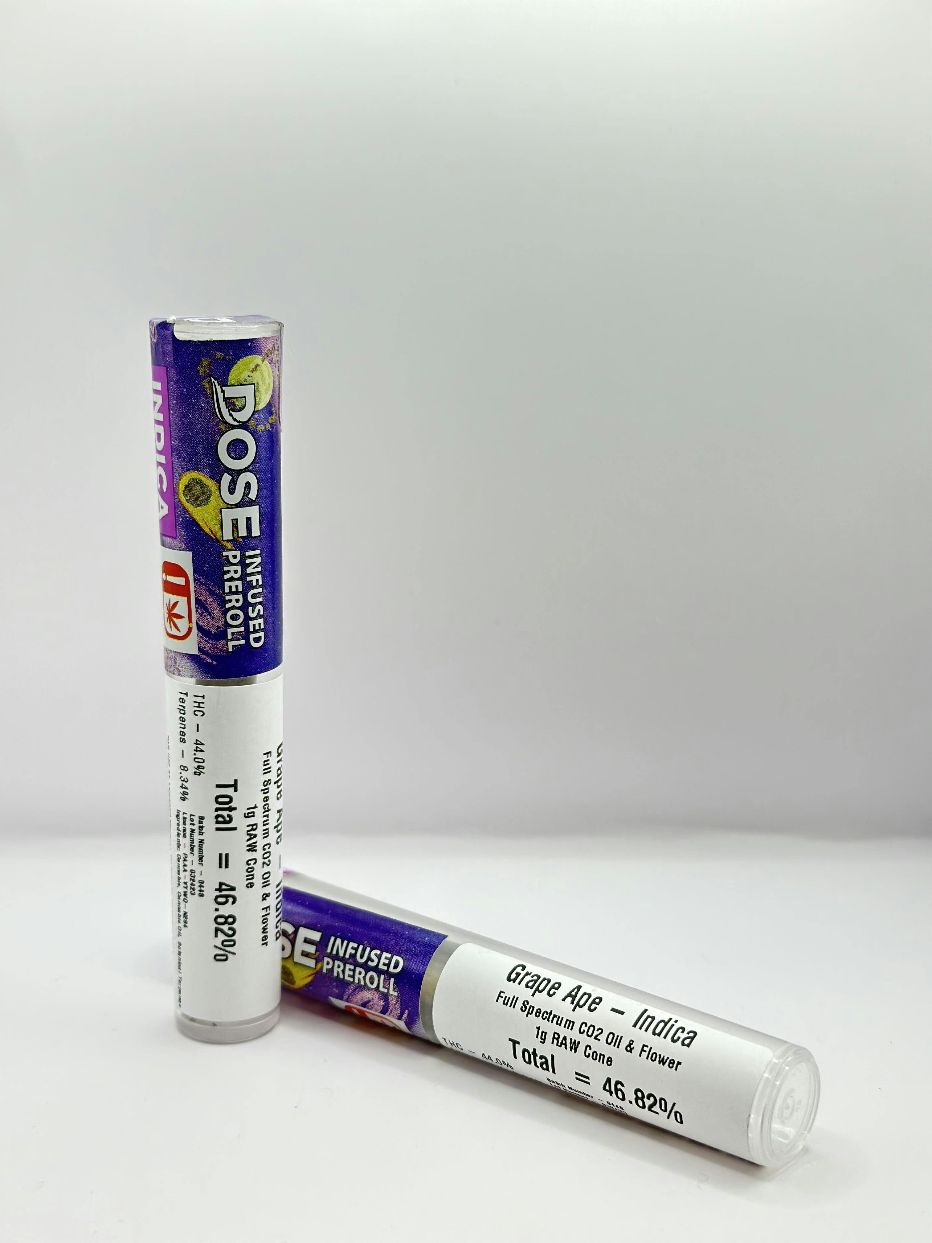Dose- 1G Infused Preroll - Grape Ape