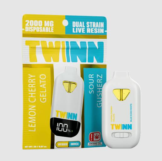 Twinn 2g Disposable pod | Live Resin - Lemon Cherry Gelato / Sour Gusherz