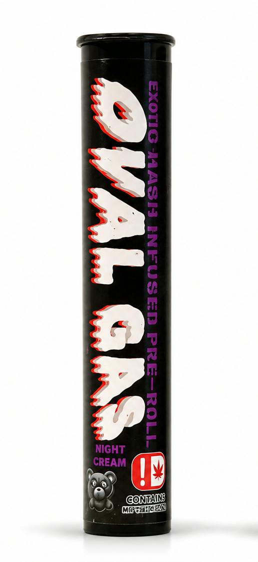 Hash 1.25g Infused Preroll - Oval Gas