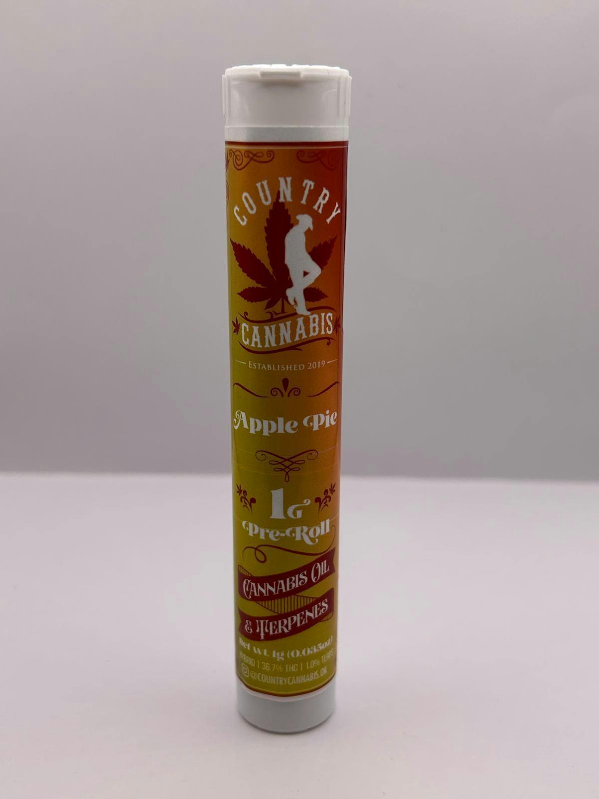 Country Cannabis 1G Infused Preroll - Apple Pie