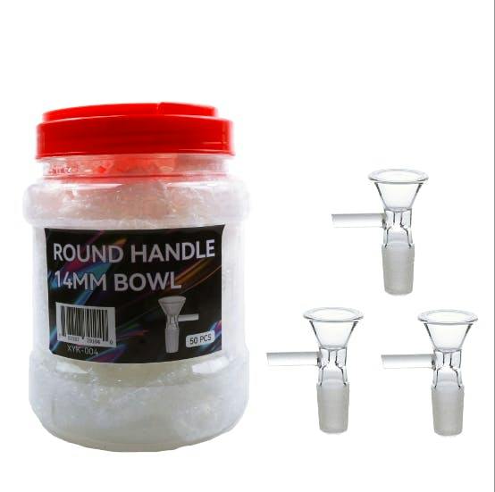 The Showcase - 14mm Clear Bowl With Handle for Water Pipe - 14mm Bowl