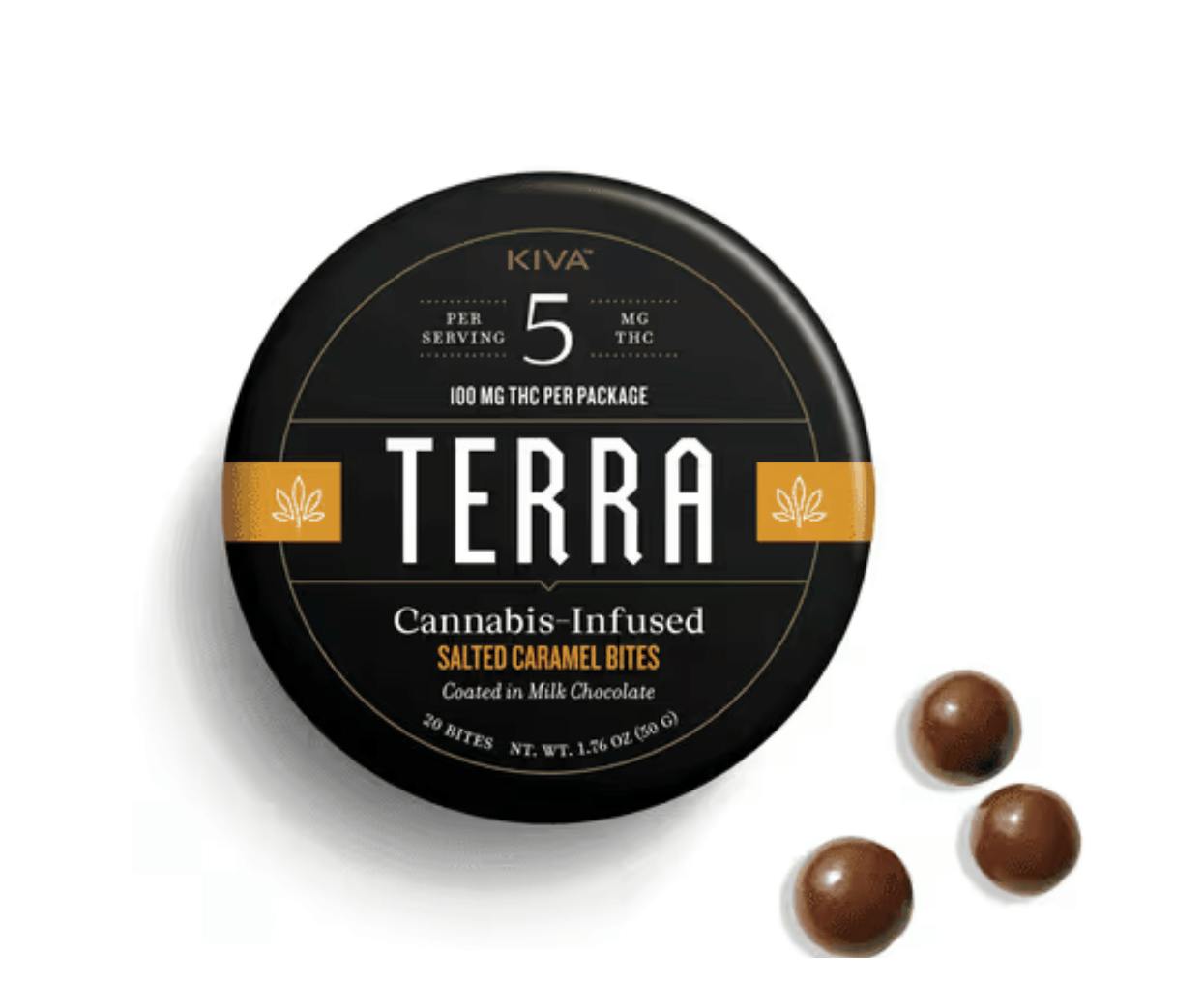 Terra | Milk Chocolate Sea Salt Caramel | 100mg | 20ct | 5mg/ea