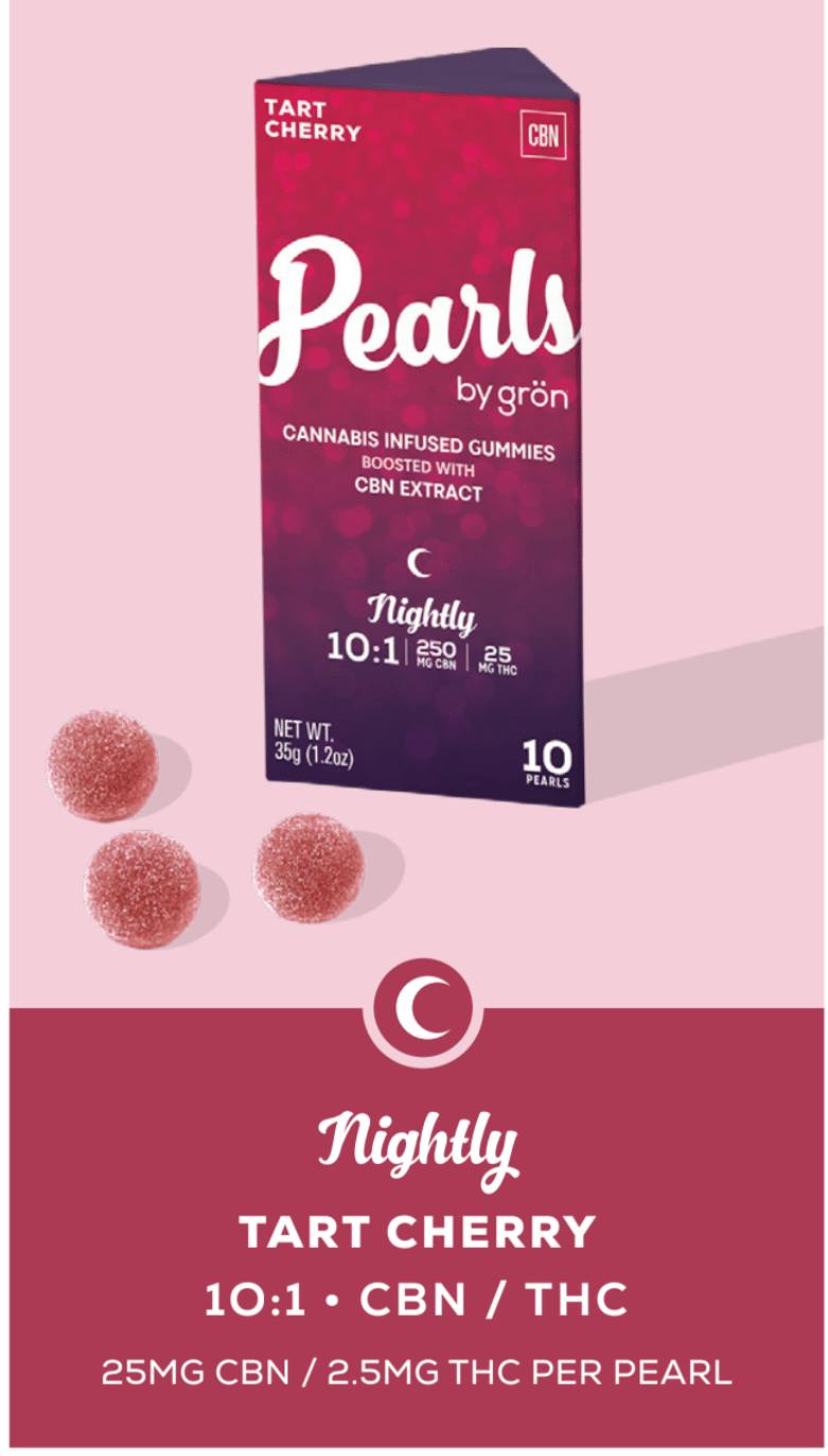 Pearl - Tart Cherry 10:1 CBN:THC Gummies - 25mg - Tart Cherry 10:1 CBN:THC