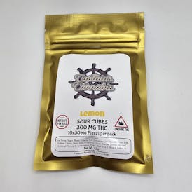 300 Mg Sour Cubes - Lemon- Captains Cannabis