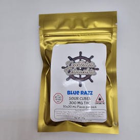 300 Mg Sour Cubes - Blue Razz - Captains Cannabis