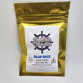Blue Razz - 500 Mg Sour Cubes - Captains Cannabis