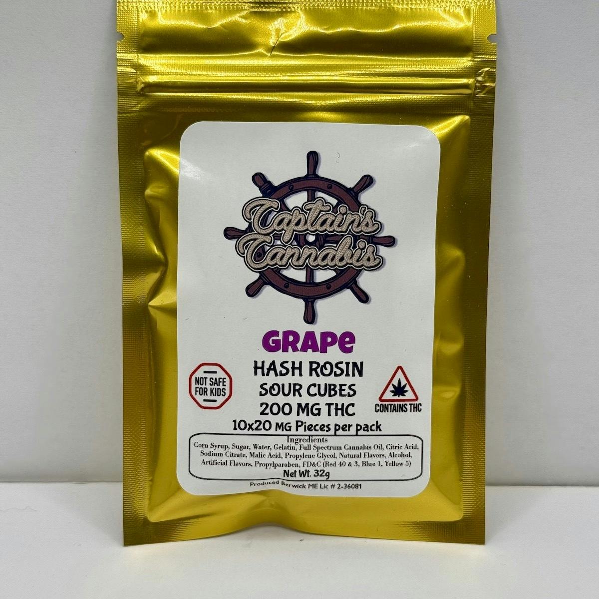 Grape Hash Rosin Cubes - 200mg - Captains Cannabis