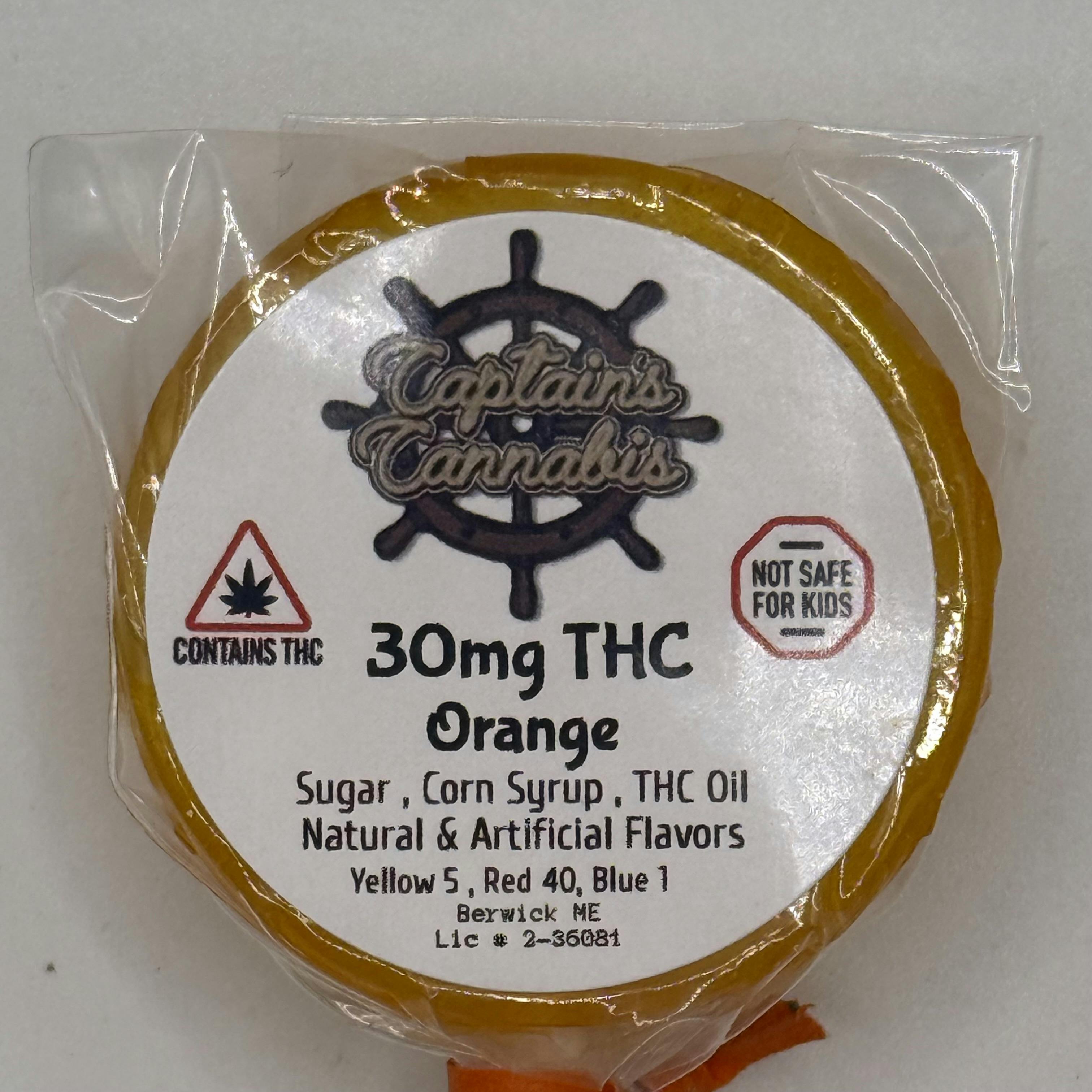 Orange Lollipop - 30mg - Captains Cannabis