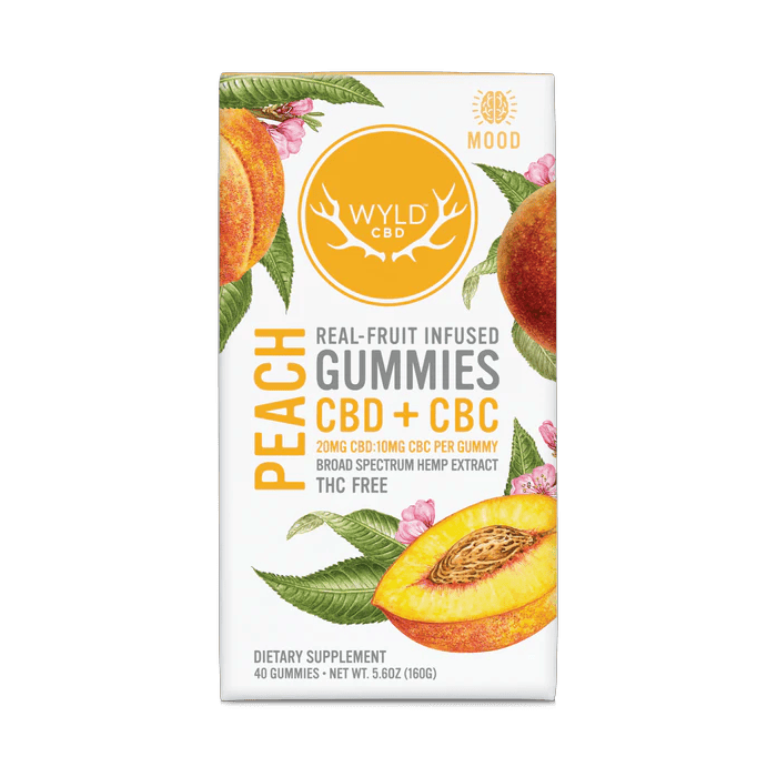 Wyld CBD Gummies - | Peach | 40ct | 1200mg