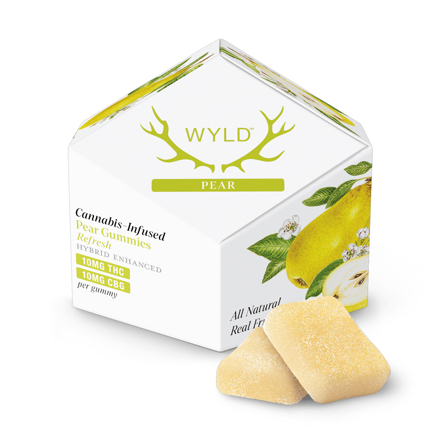 Wyld THC Gummies - | Pear | Hybrid | 50mg at Green Apple Cannabis