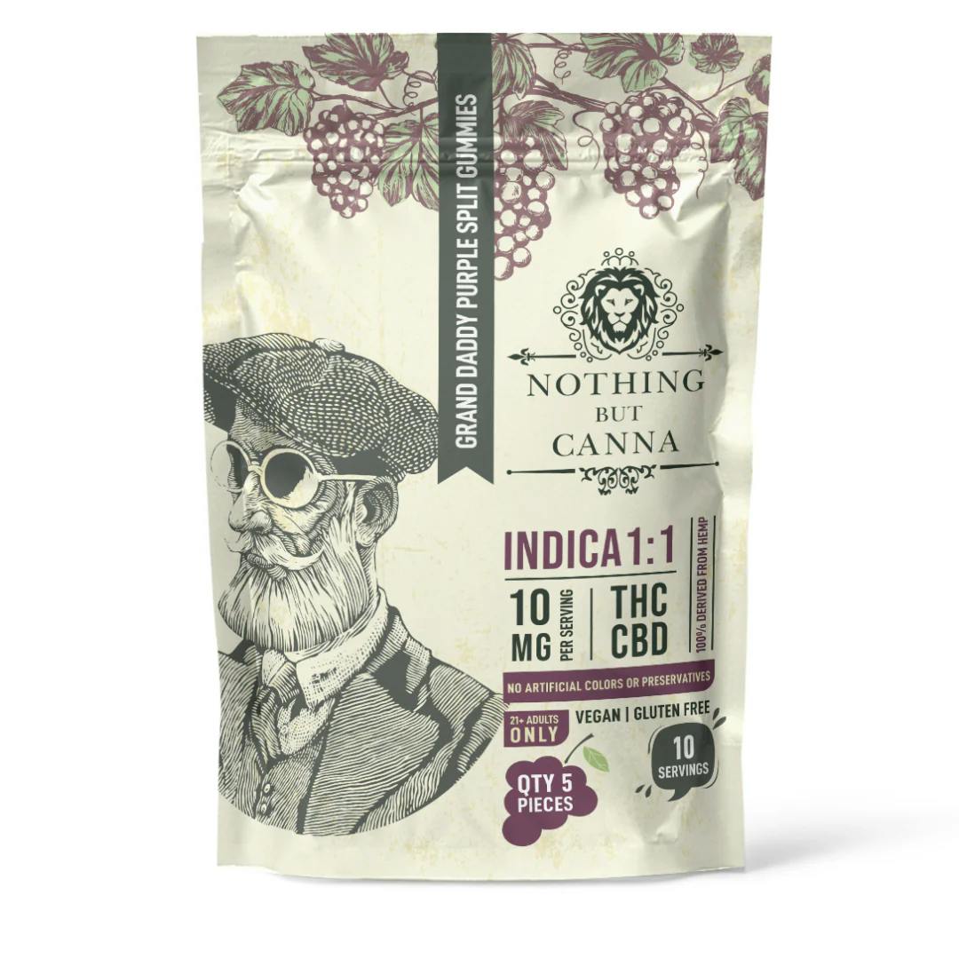 Nothing But Canna Gummies - | Grand Daddy Purple | Indica | 50mg at Green Apple Cannabis