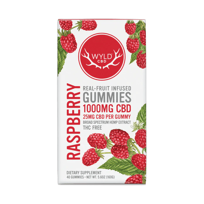Wyld CBD Gummies - | Raspberry | 40ct | 1000mg
