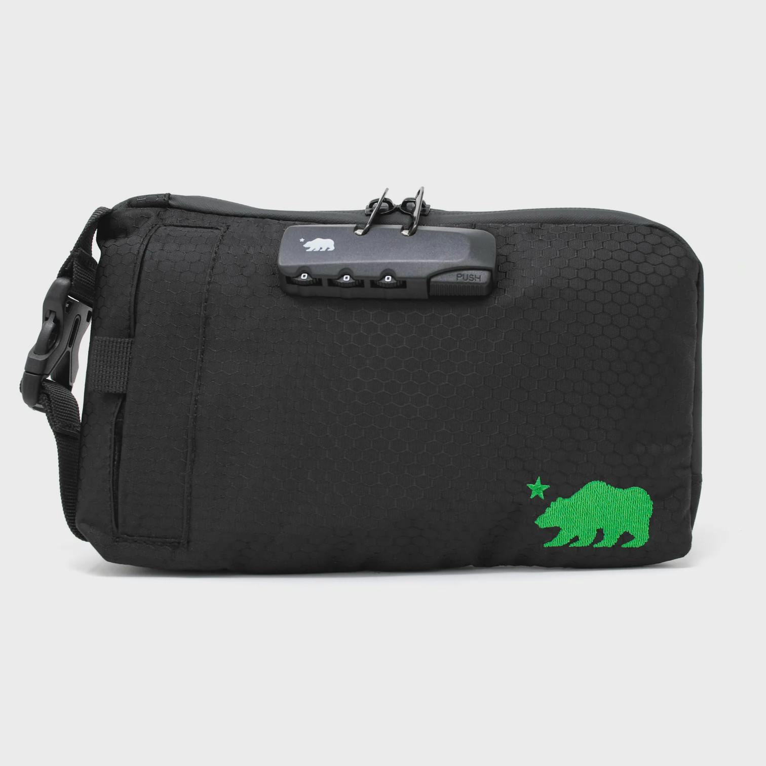 Cali Combo Pouch - | 8in X 5in | Black/Green