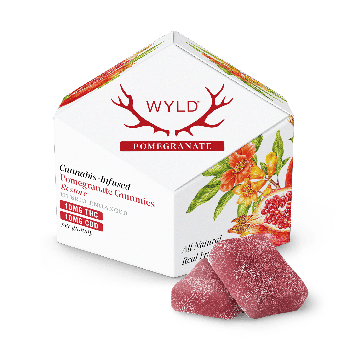Wyld THC Gummies - | Pomegranate | Hybrid | 50mg at Green Apple Cannabis