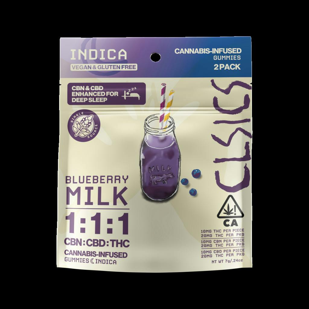 Blueberry Milk - THC/CBD/CBN — 20 mg 2-Pack