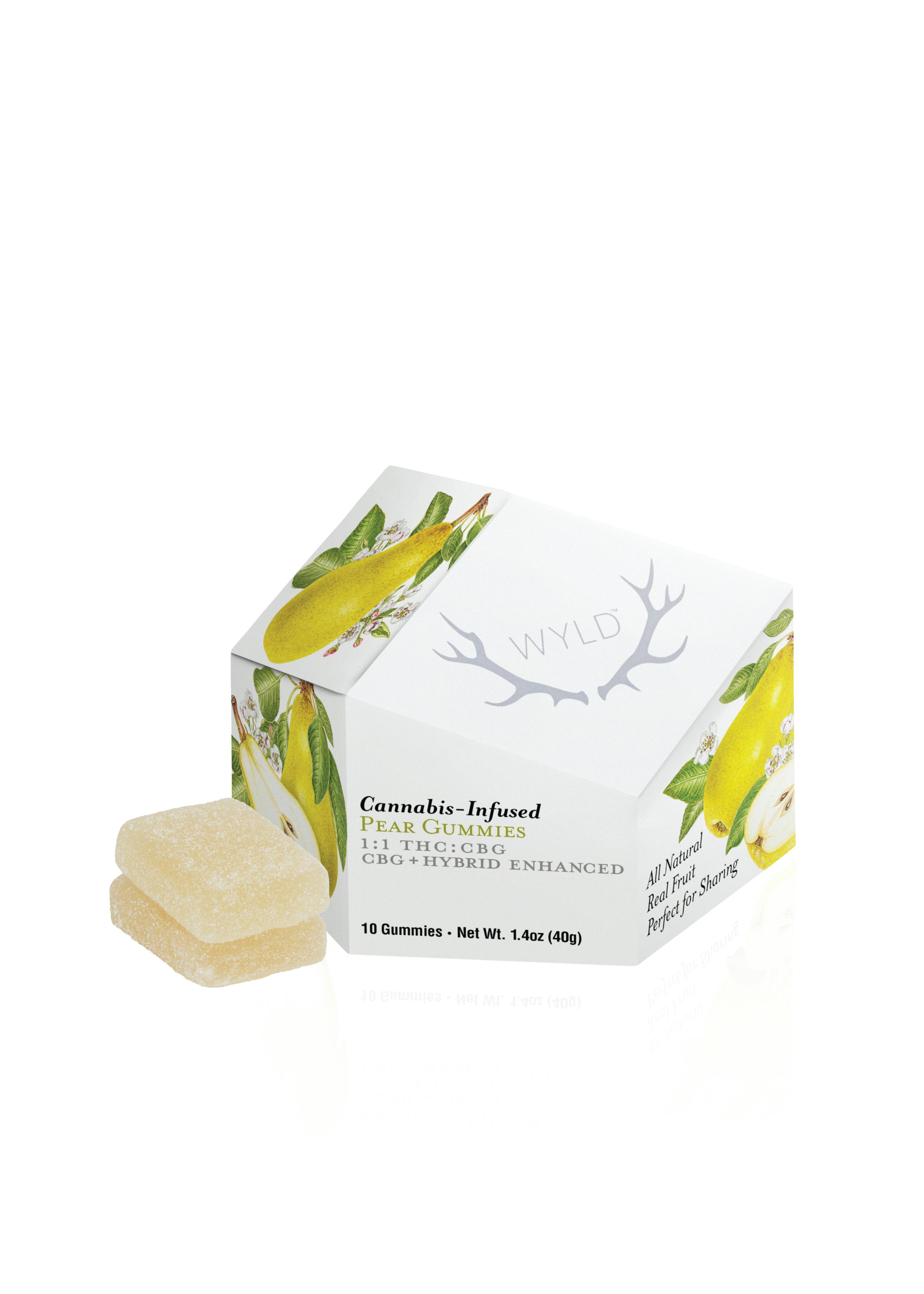 Wyld Pear 1:1 THC/CBG Gummies
