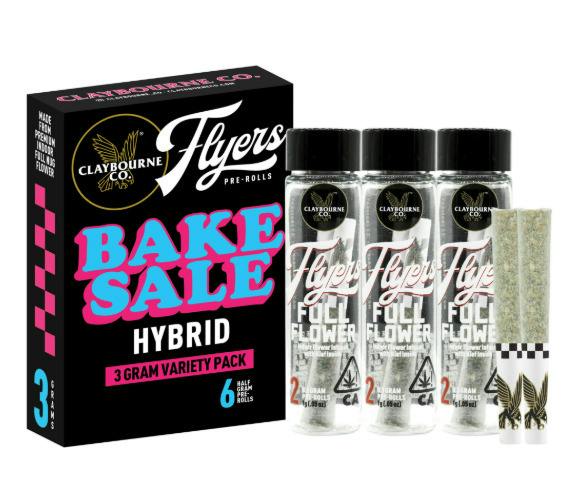 Bake Sale Blue Gelatti/Kush Cake/Pineapple Express Hybrid Preroll Pack by Claybourne