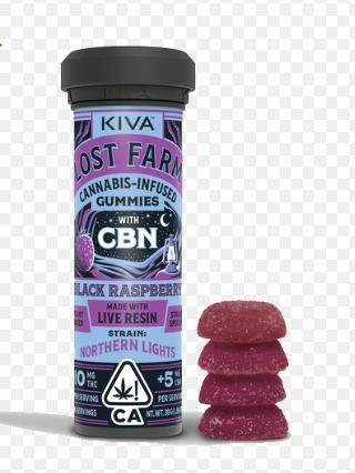 Black Raspberry'Northern Lights’10:5THC:CBN Gummies| 100mg | 10ct | 10mg/ea
