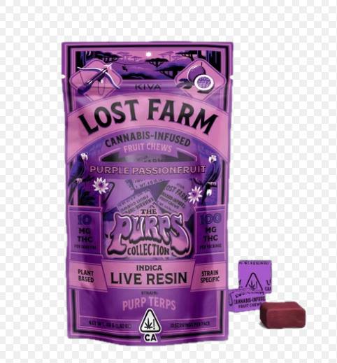 Purple Passionfruit 'Purp Terps' Live Resin Chews | 100mg | 10ct | 10mg/ea