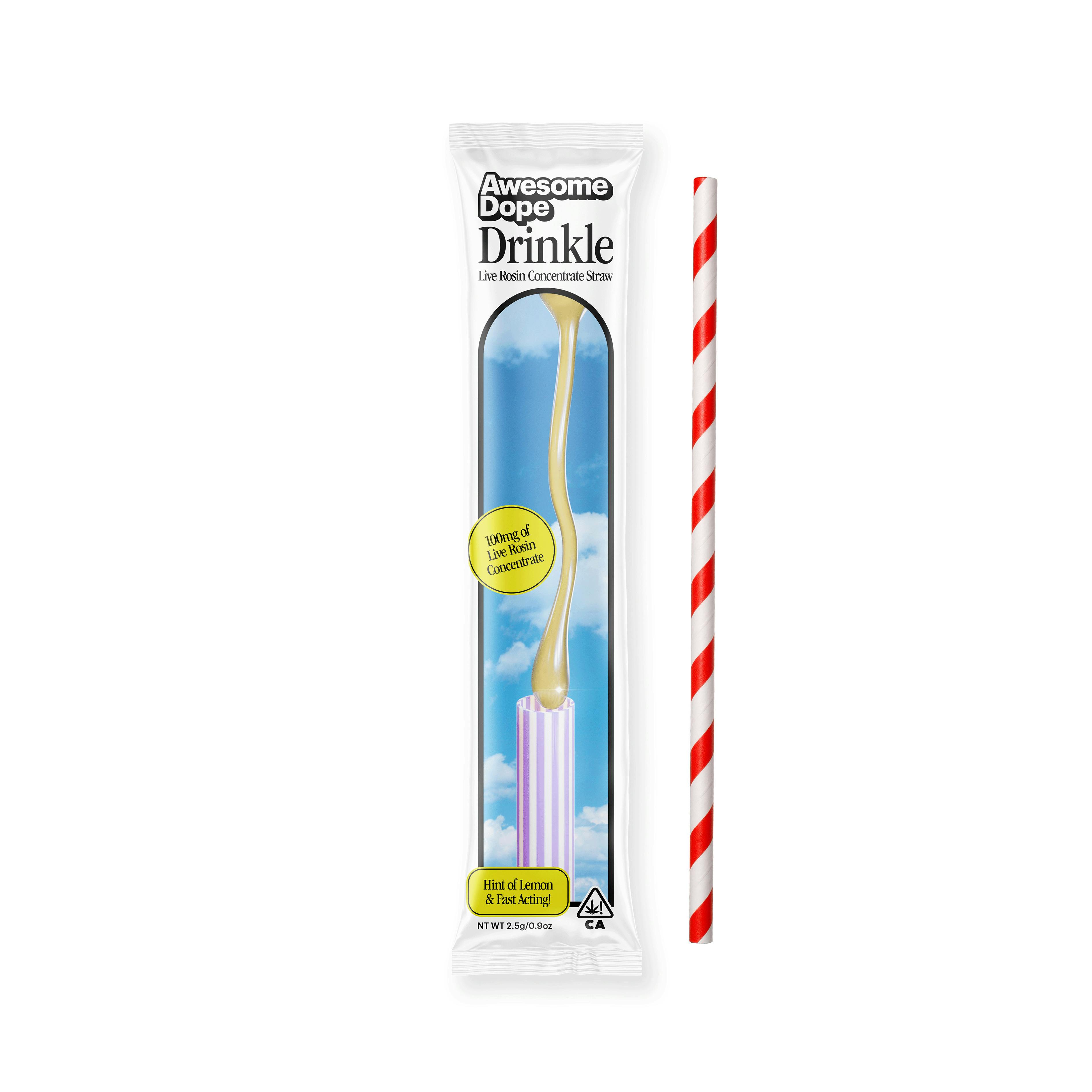 Awesome Dope Drinkle Live Rosin Indica Straw