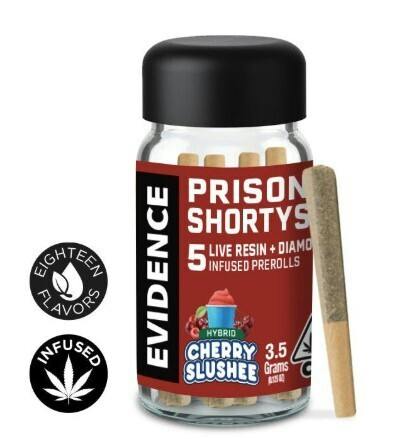 Prison Shortys Cherry Slushee Hybrid Infused Preroll Pack By Evidence